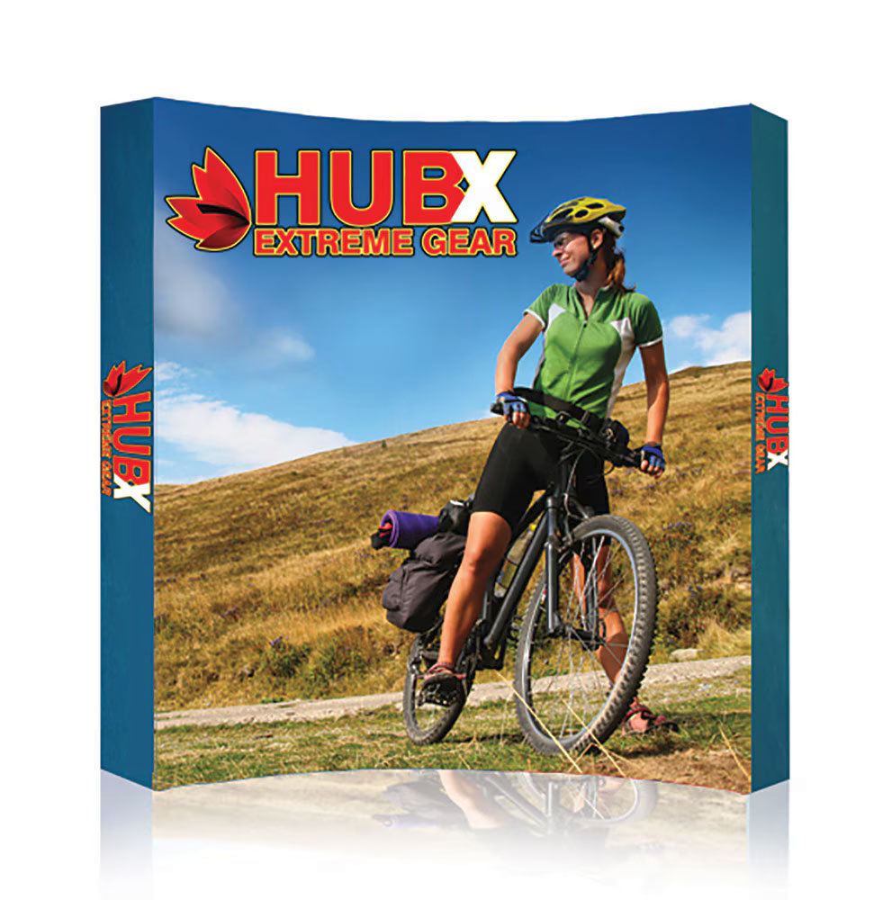 8ft Curve Pop up Fabric Display