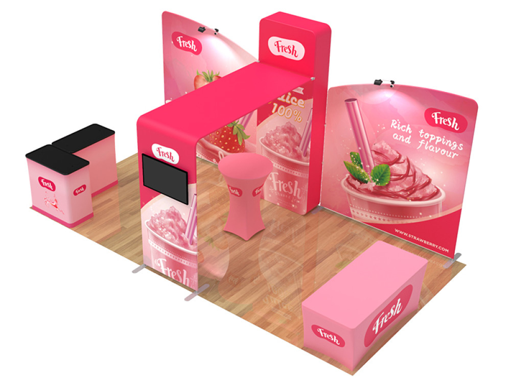 10x20ft Custom Trade Show Booth Display Q